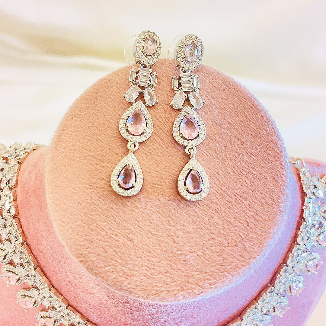 Amelia Teardrop CZ Necklace & Earrings Set