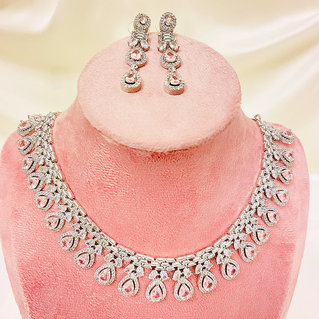 Amelia Teardrop CZ Necklace & Earrings Set