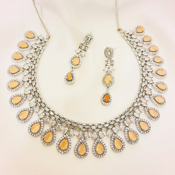 Amelia Teardrop CZ Necklace & Earrings Set