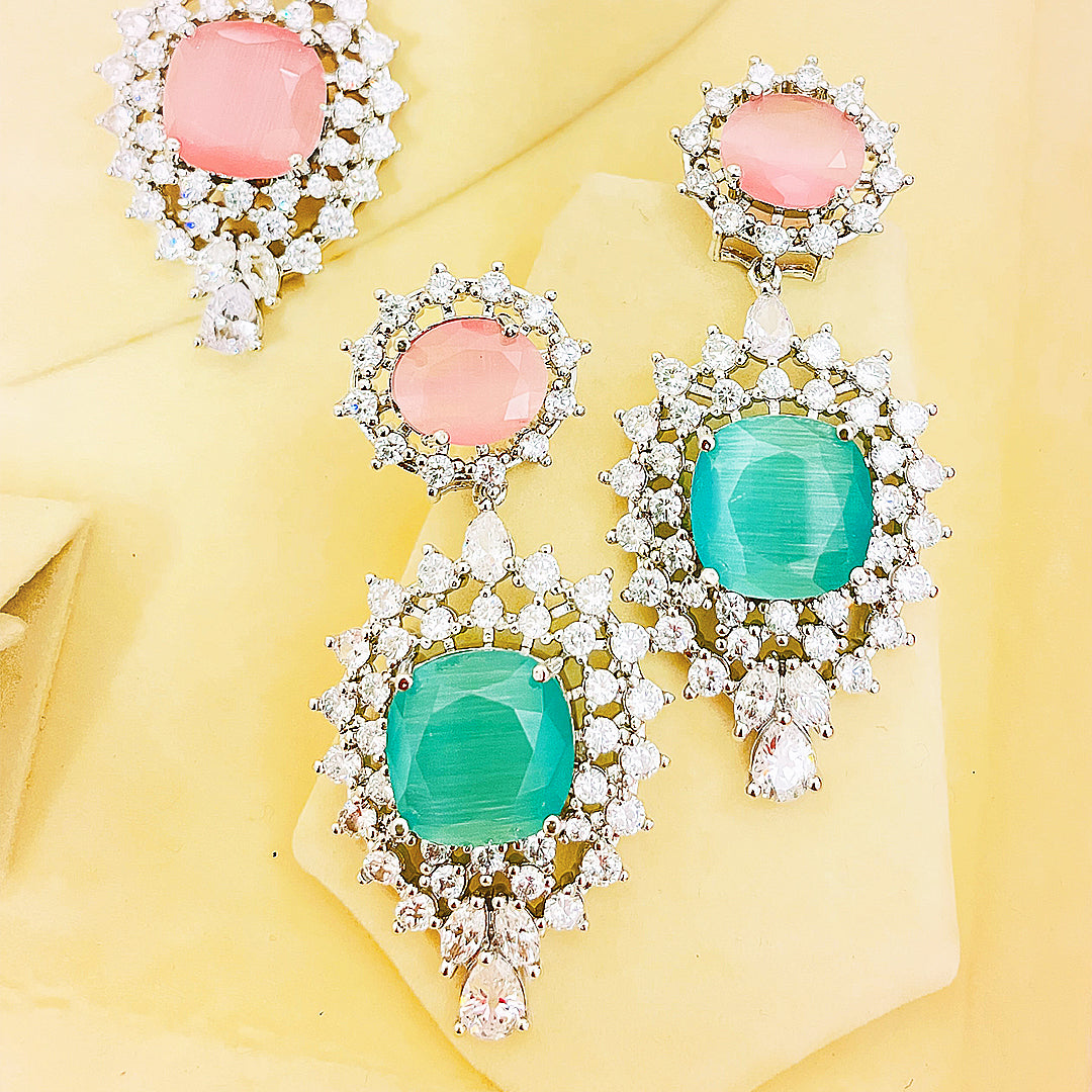 Candy Dual-Tone Necklace Set With Earrings & Bindiya