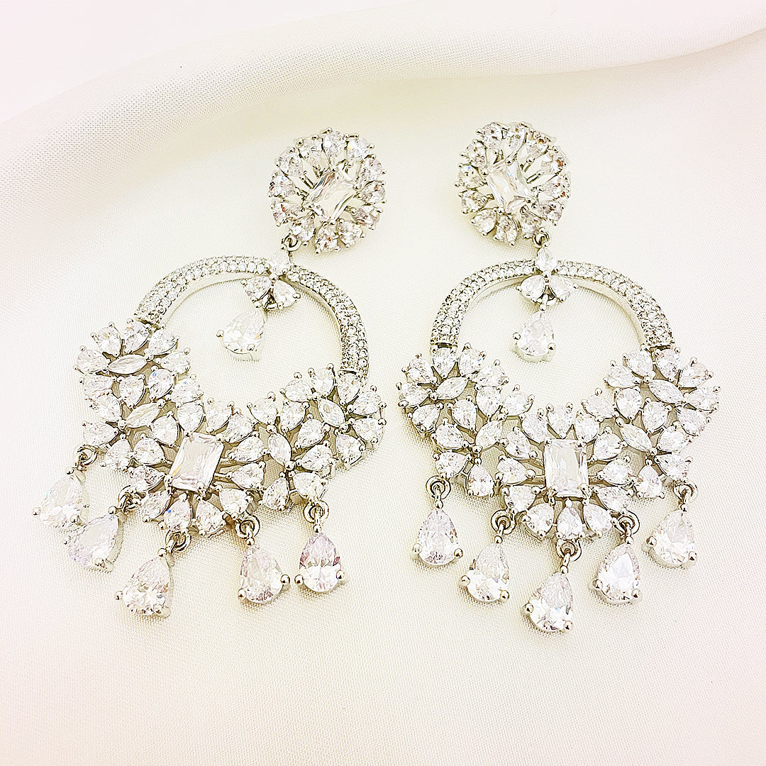 Juliette Radiant Chandelier CZ Earrings