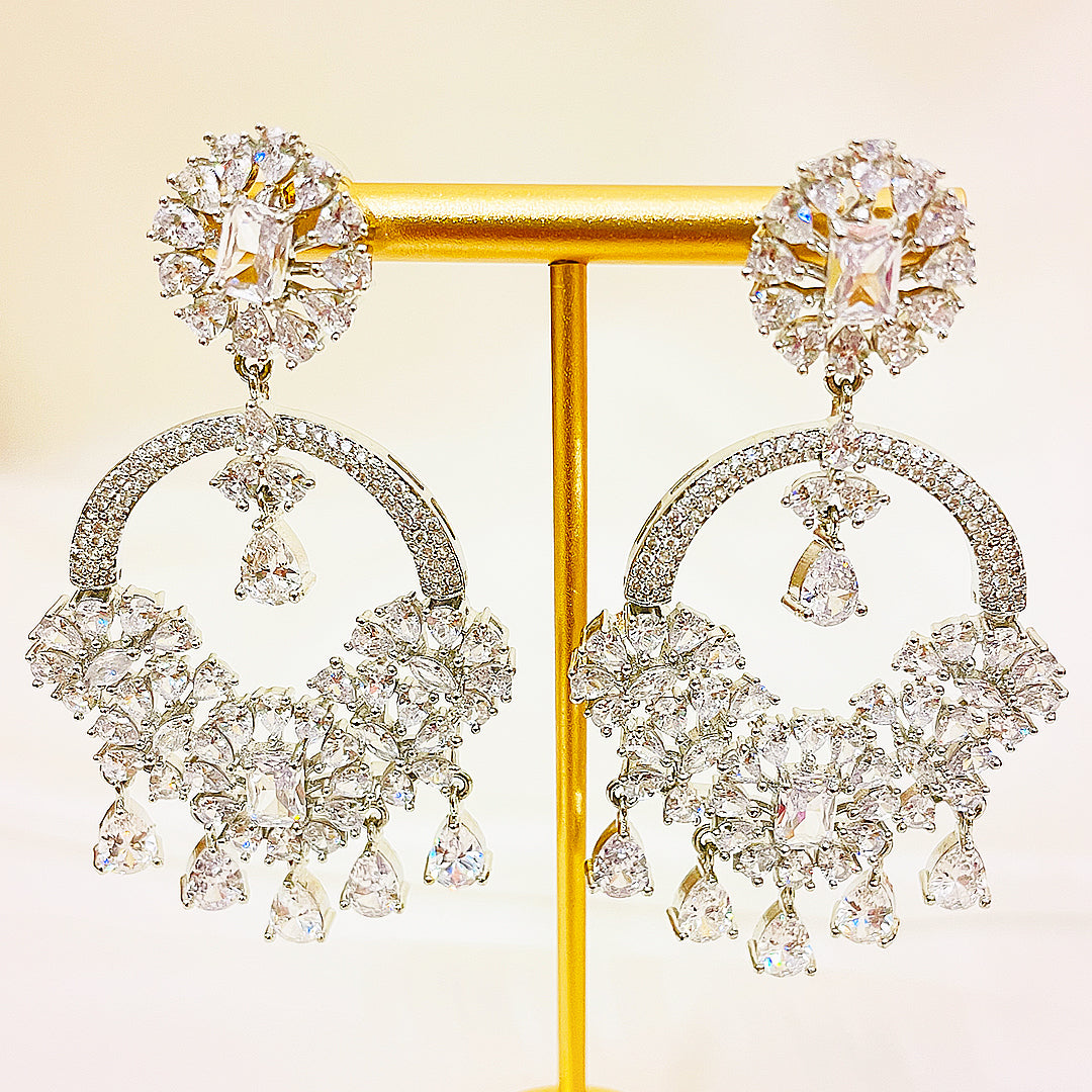 Juliette Radiant Chandelier CZ Earrings