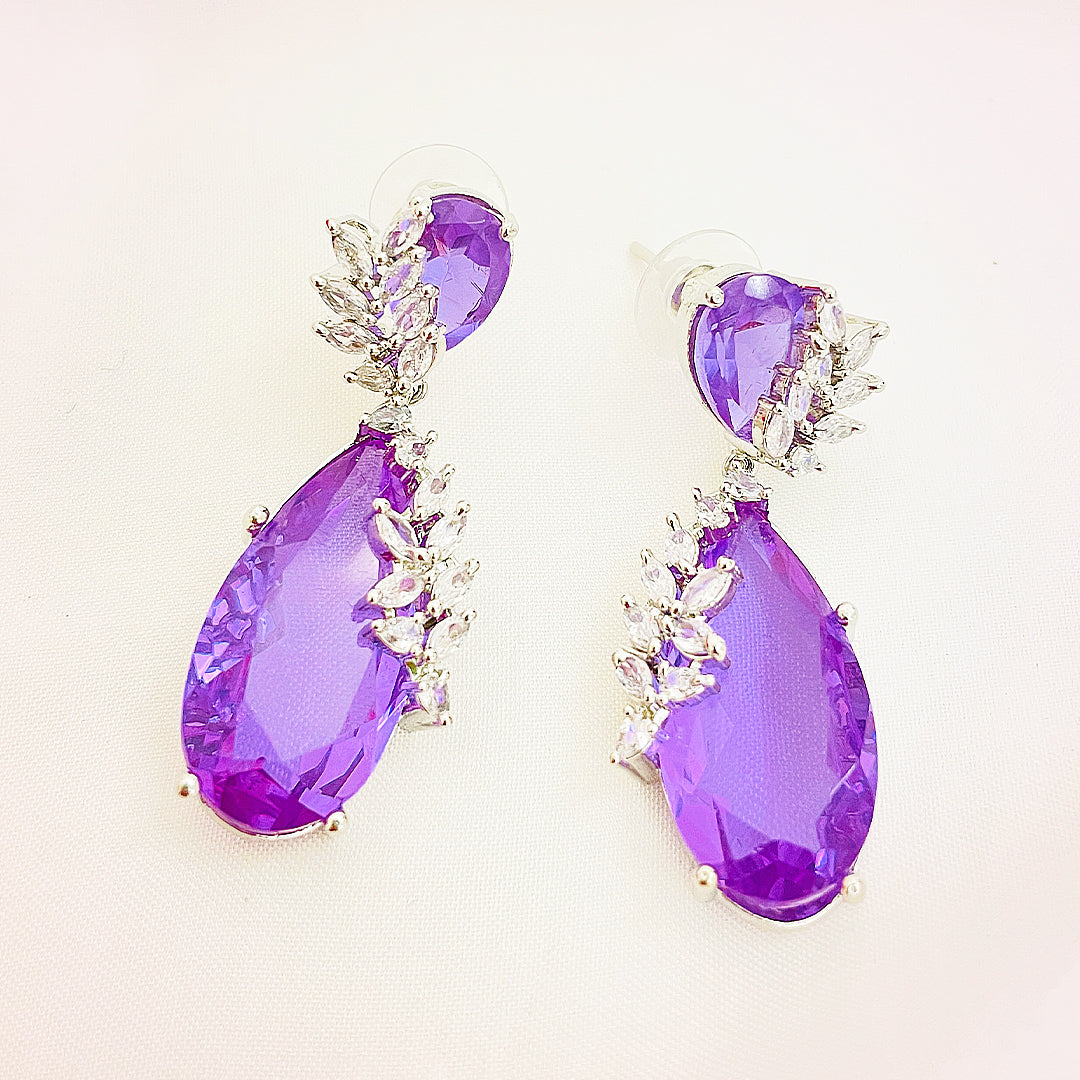 Clarissa Oval Cut CZ Statement Earrings