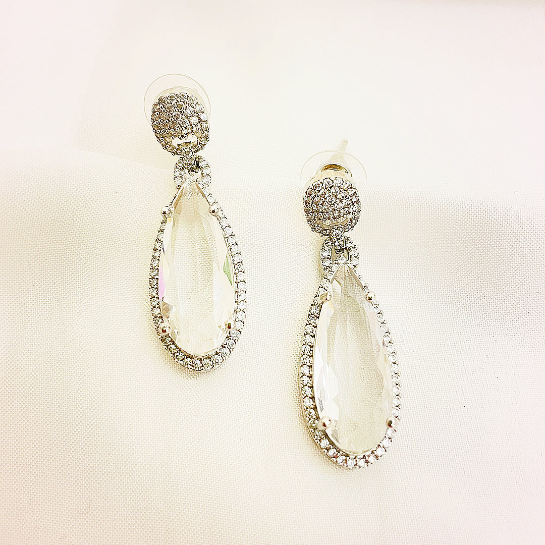 Viviana Teardrop CZ Earrings