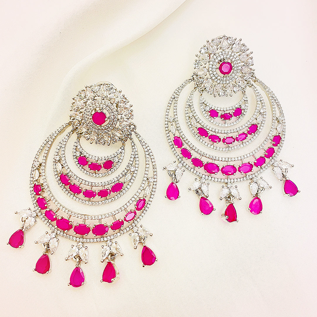Rosalina CZ Cascade Chandelier AD Earrings