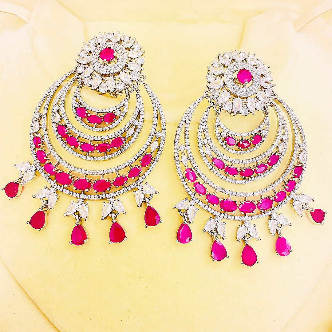 Rosalina CZ Cascade Chandelier AD Earrings