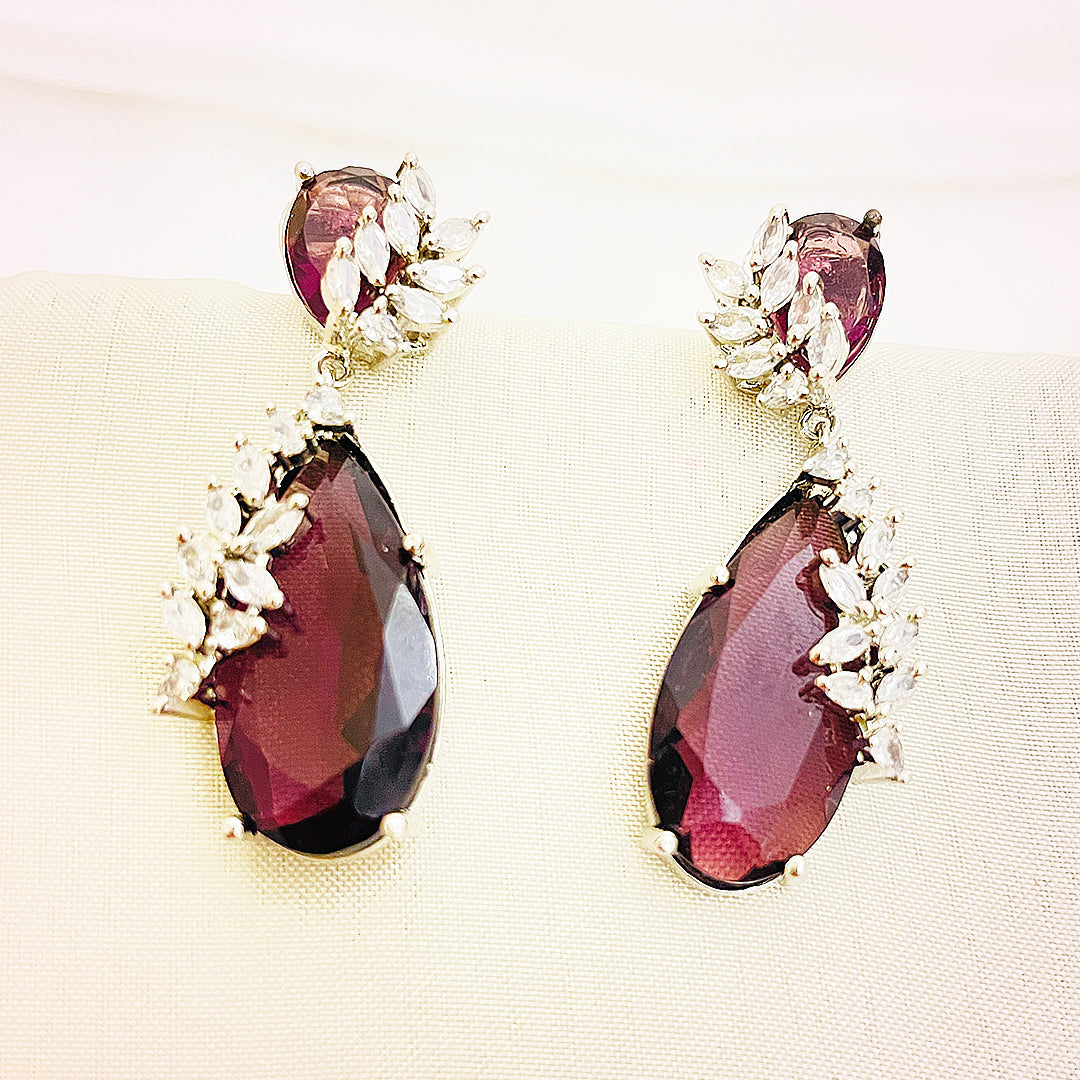 Clarissa Oval Cut CZ Statement Earrings