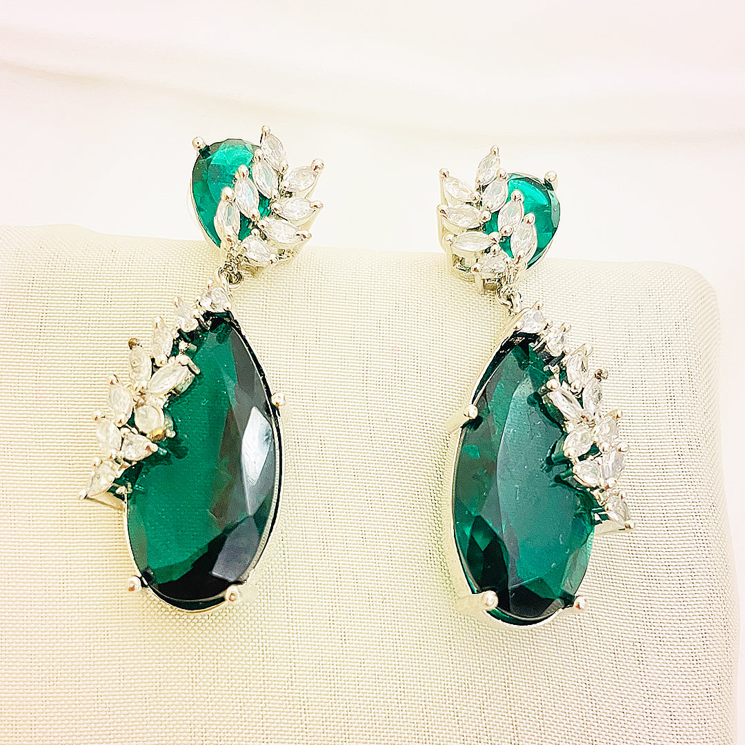 Clarissa Oval Cut CZ Statement Earrings