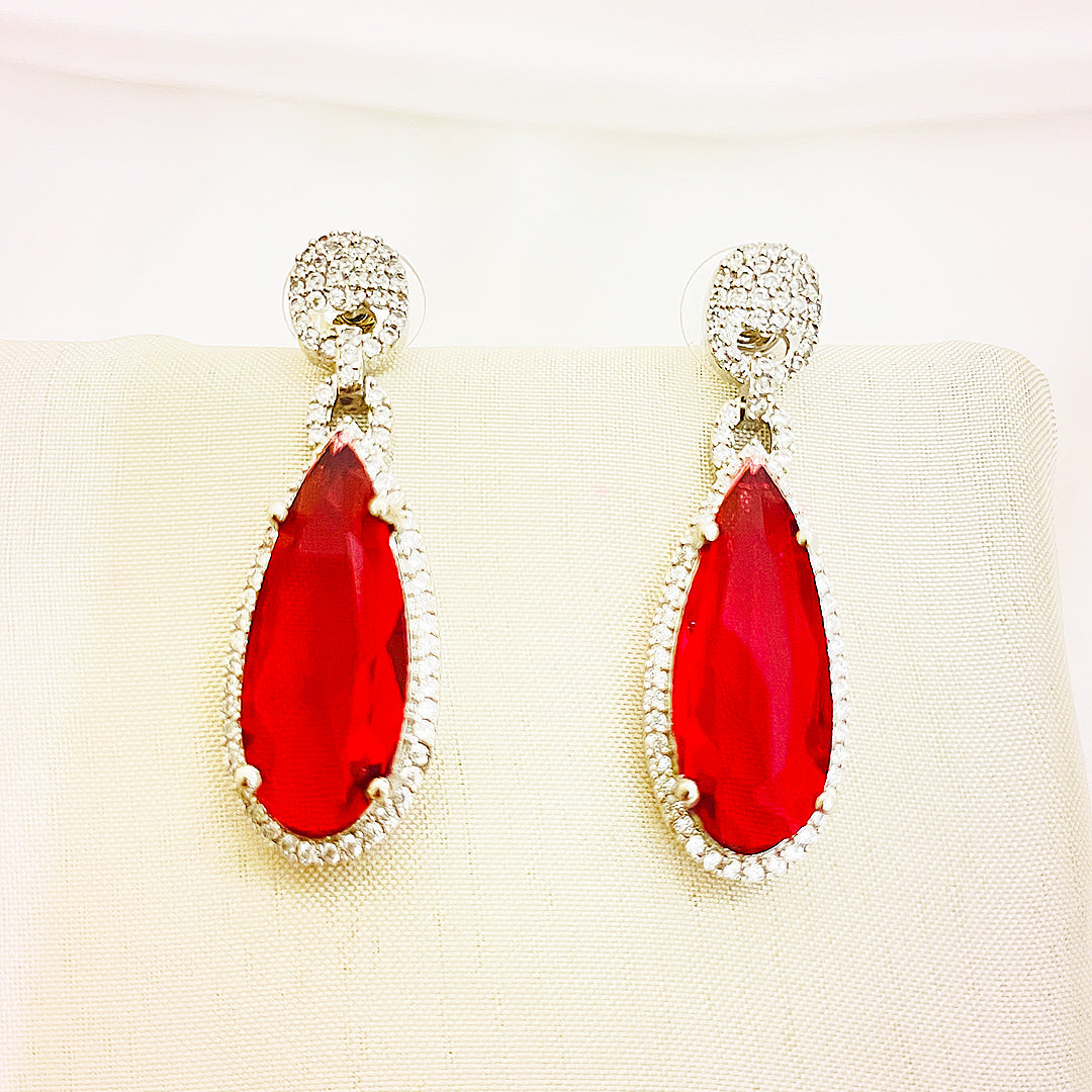 Viviana Teardrop CZ Earrings
