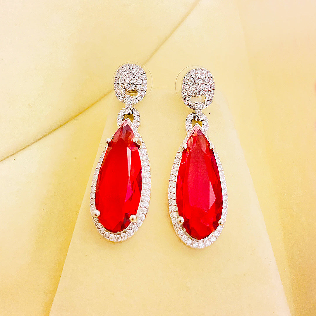 Viviana Teardrop CZ Earrings