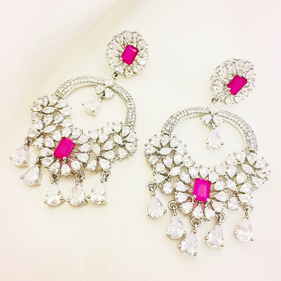 Juliette Radiant Chandelier CZ Earrings