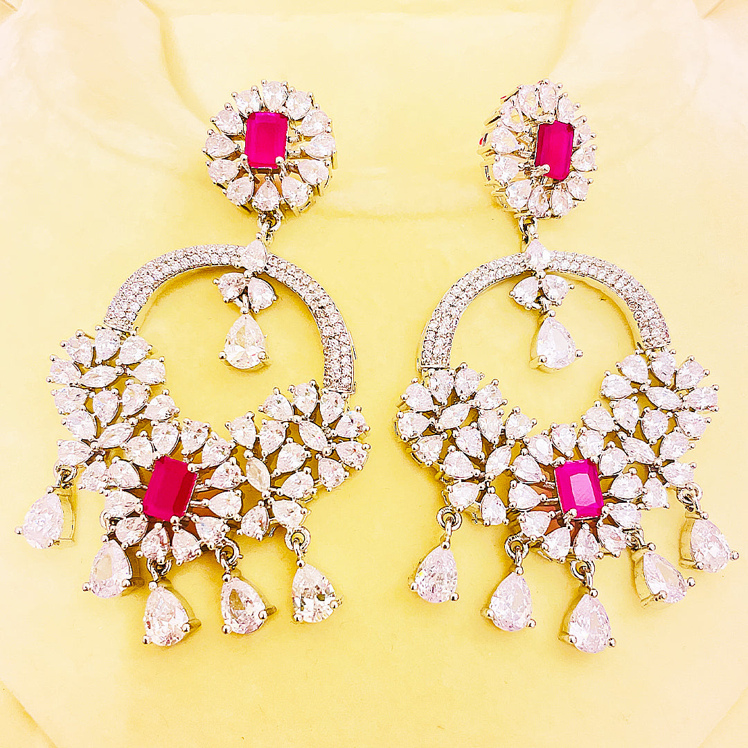 Juliette Radiant Chandelier CZ Earrings