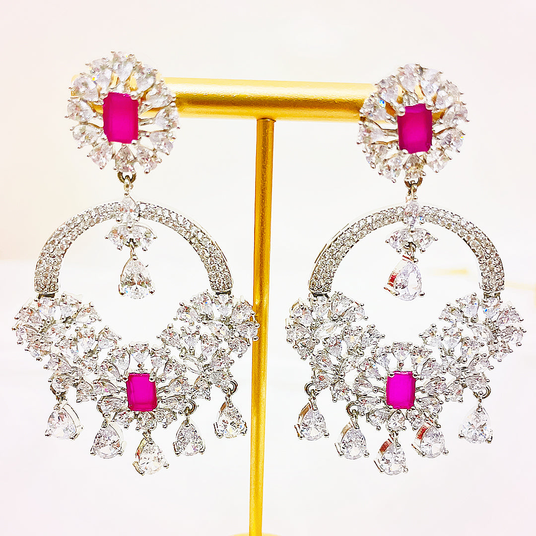 Juliette Radiant Chandelier CZ Earrings