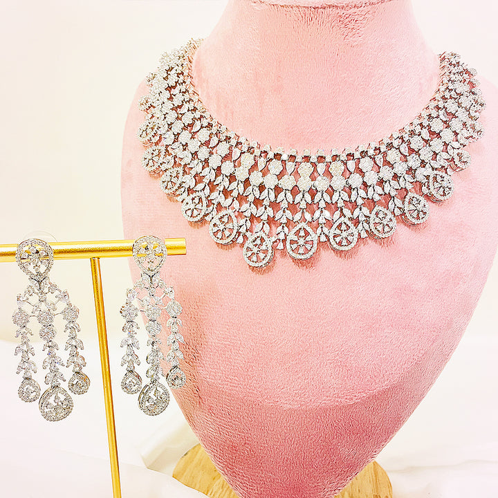 Leona Cascading Chandelier Necklace Set With Bindiya