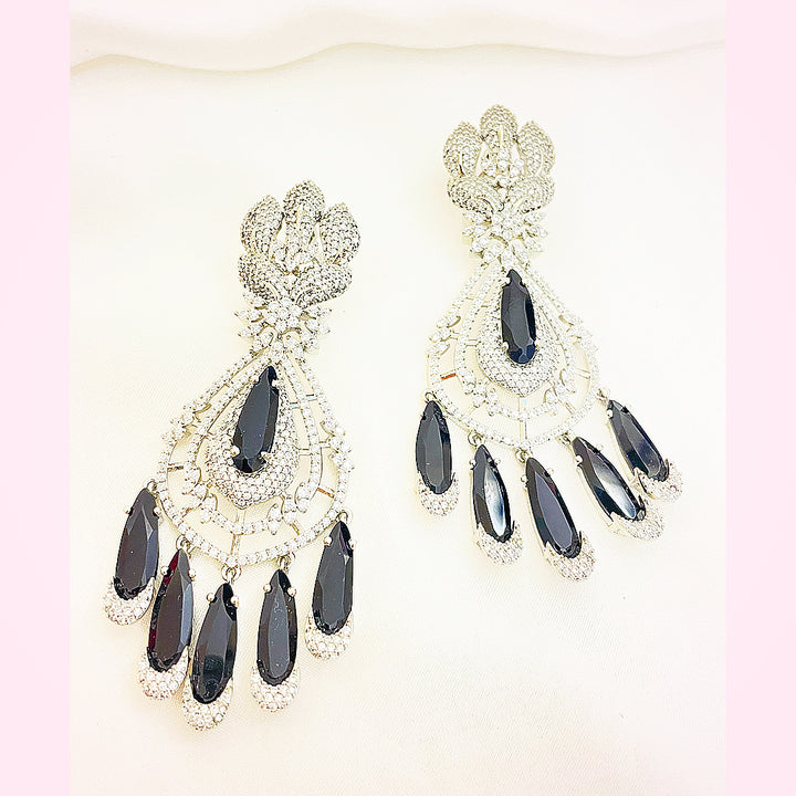 Coralie Tiered Chandelier CZ Earrings
