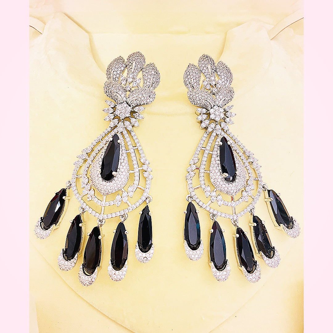 Coralie Tiered Chandelier CZ Earrings