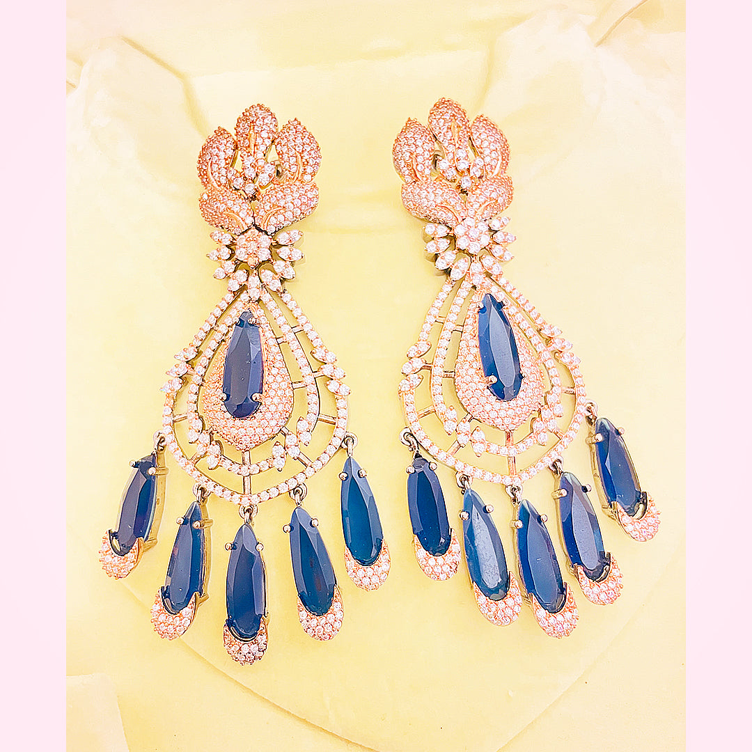 Coralie Tiered Chandelier CZ Earrings