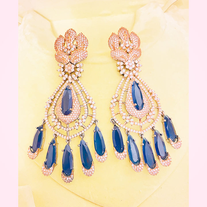 Coralie Tiered Chandelier CZ Earrings