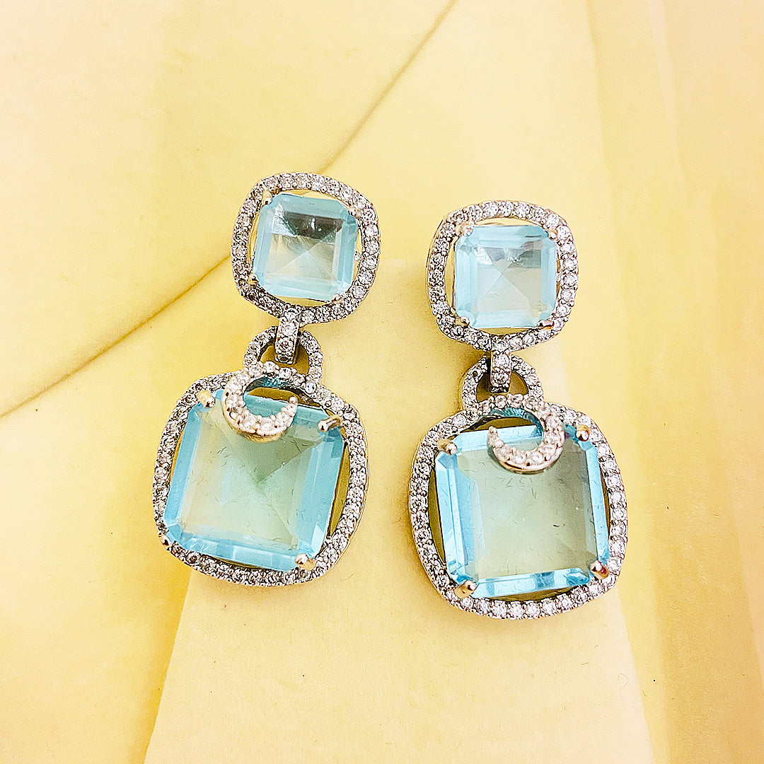 Lucienne CZ Drop AD Earrings