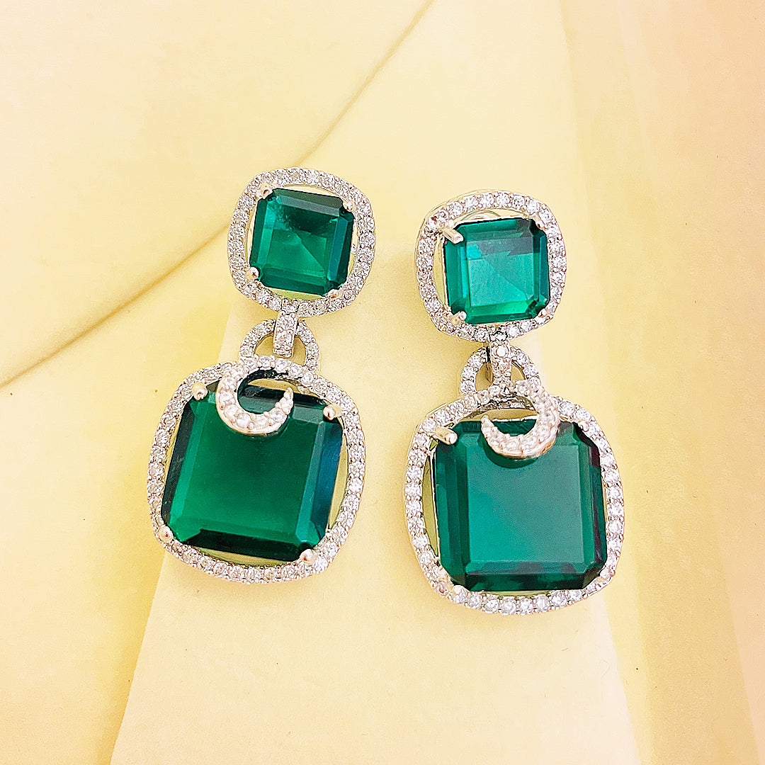 Lucienne CZ Drop AD Earrings