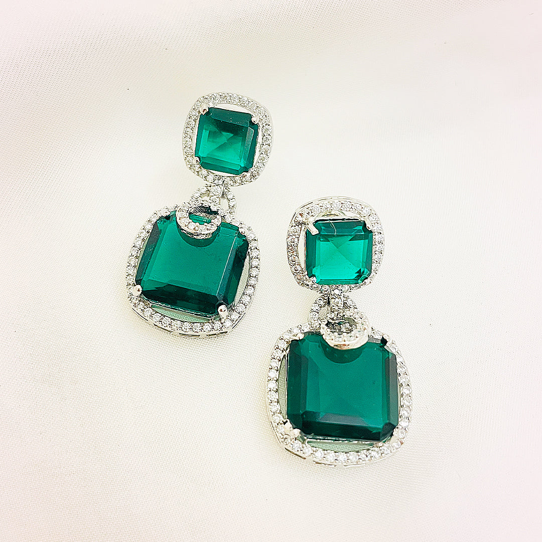 Lucienne CZ Drop AD Earrings
