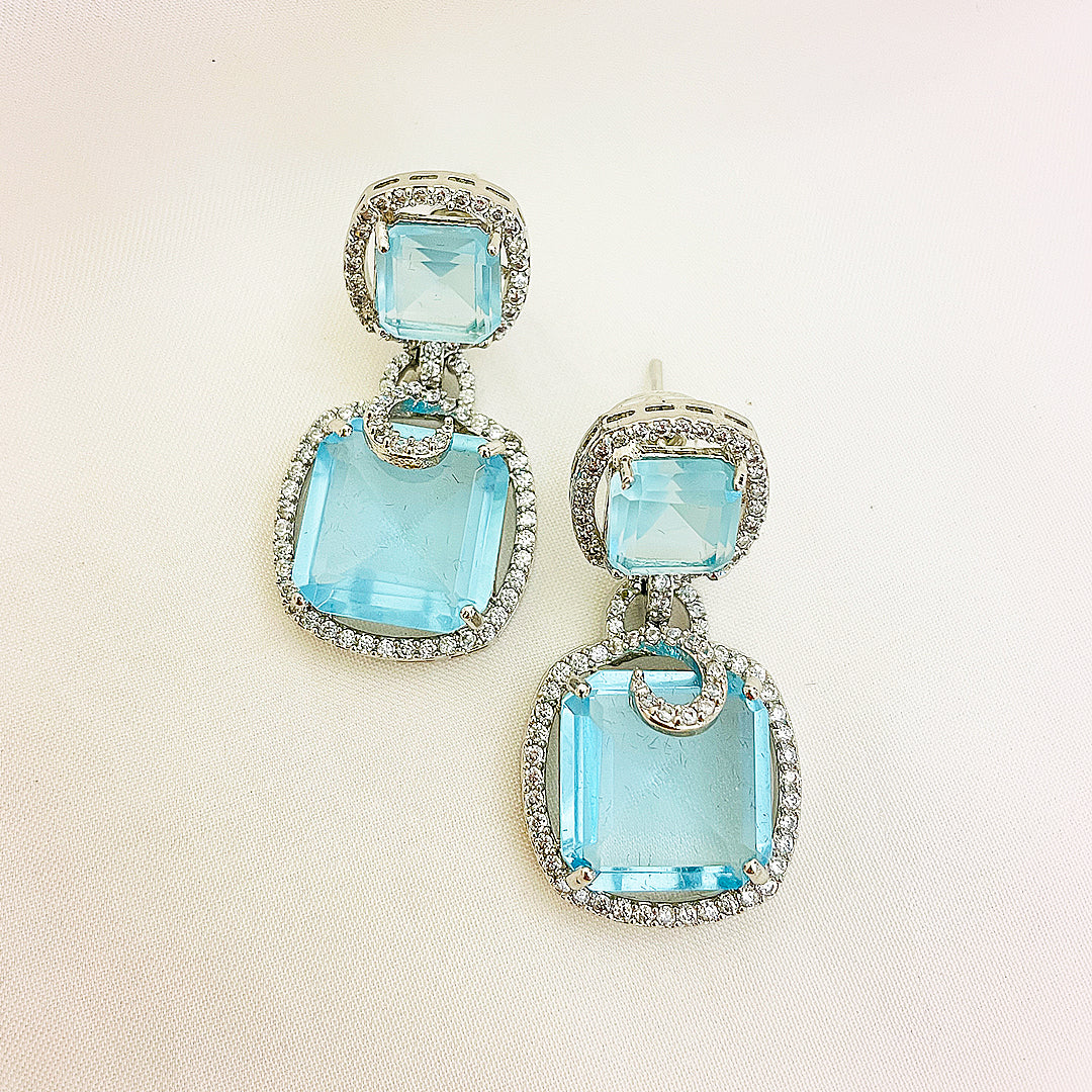 Lucienne CZ Drop AD Earrings
