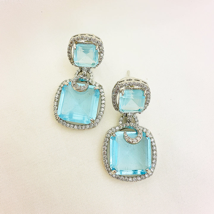 Lucienne CZ Drop AD Earrings