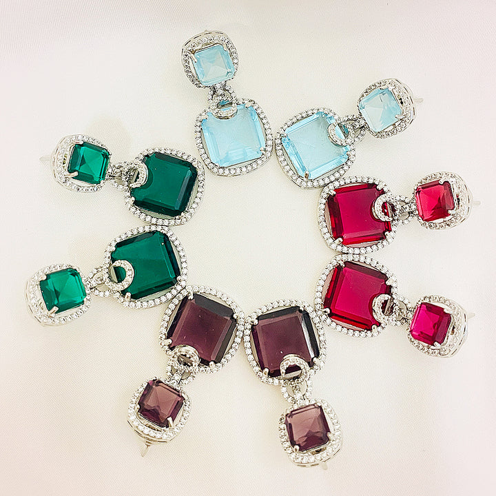 Lucienne CZ Drop AD Earrings