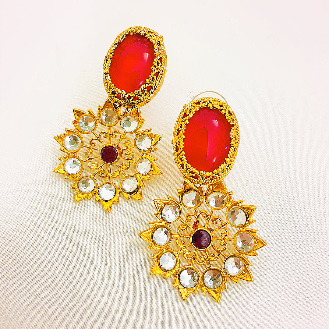 Kundan Gold-Plated Naema Earrings