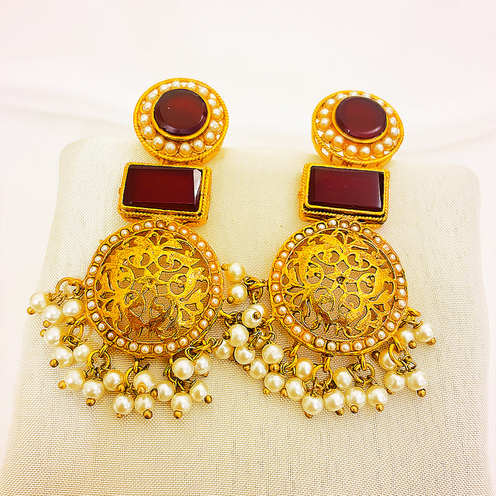 Kundan Gold-Plated Nagina Earrings
