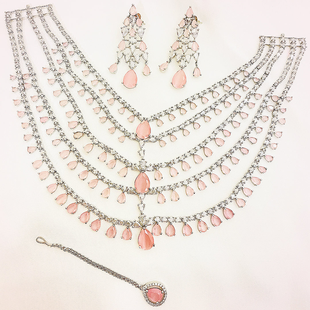 Zoe Layered Drop Necklace Set