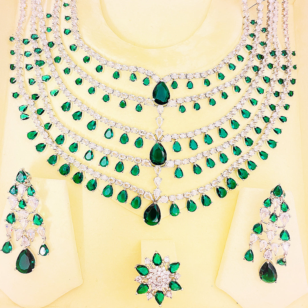 Zoe Layered Drop Necklace Set