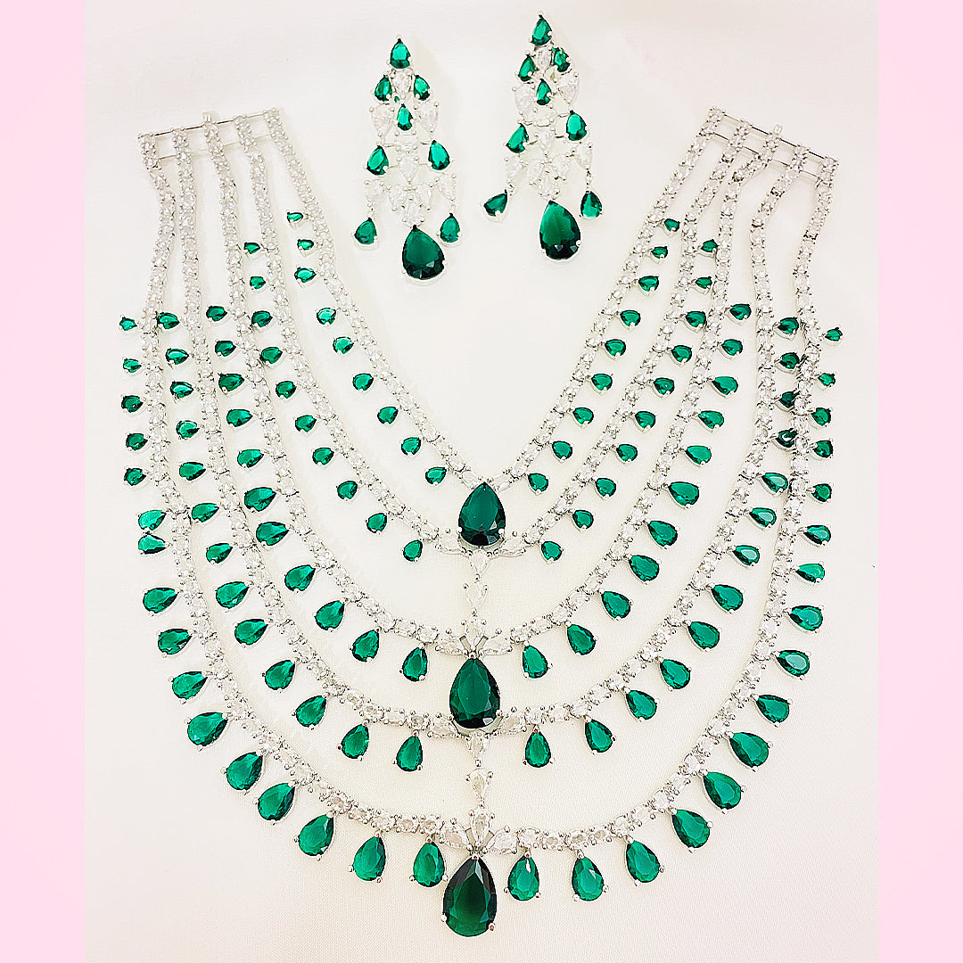 Zoe Layered Drop Necklace Set