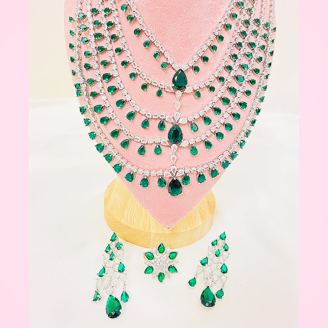 Zoe Layered Drop Necklace Set