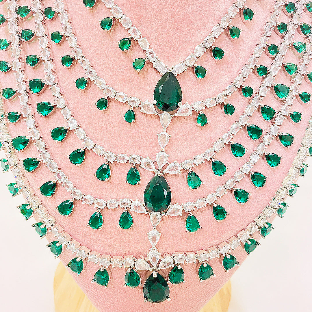 Zoe Layered Drop Necklace Set